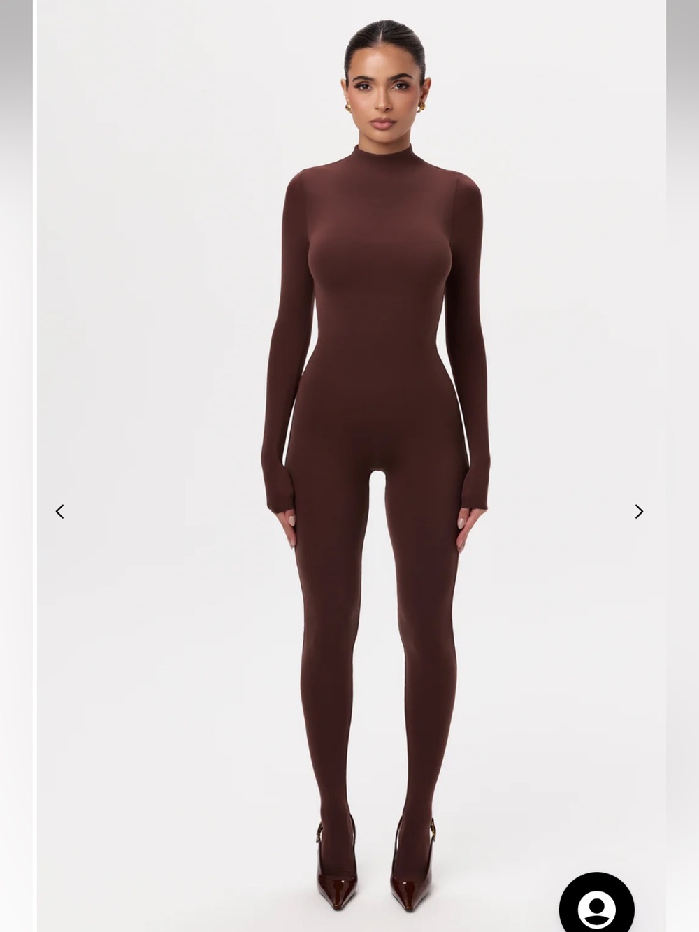 Naked Wardrobe Naked Closed Toe Jumpsuit Chocolate